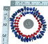 Coral And Lapis Sterling Silver Bead Necklace RX114234